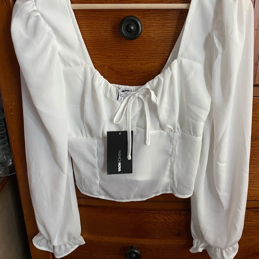 White “Grab The Girl Top” Fashion Nova *NEW*